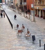 Calle peatonal pavimento de adoquines Terana art.